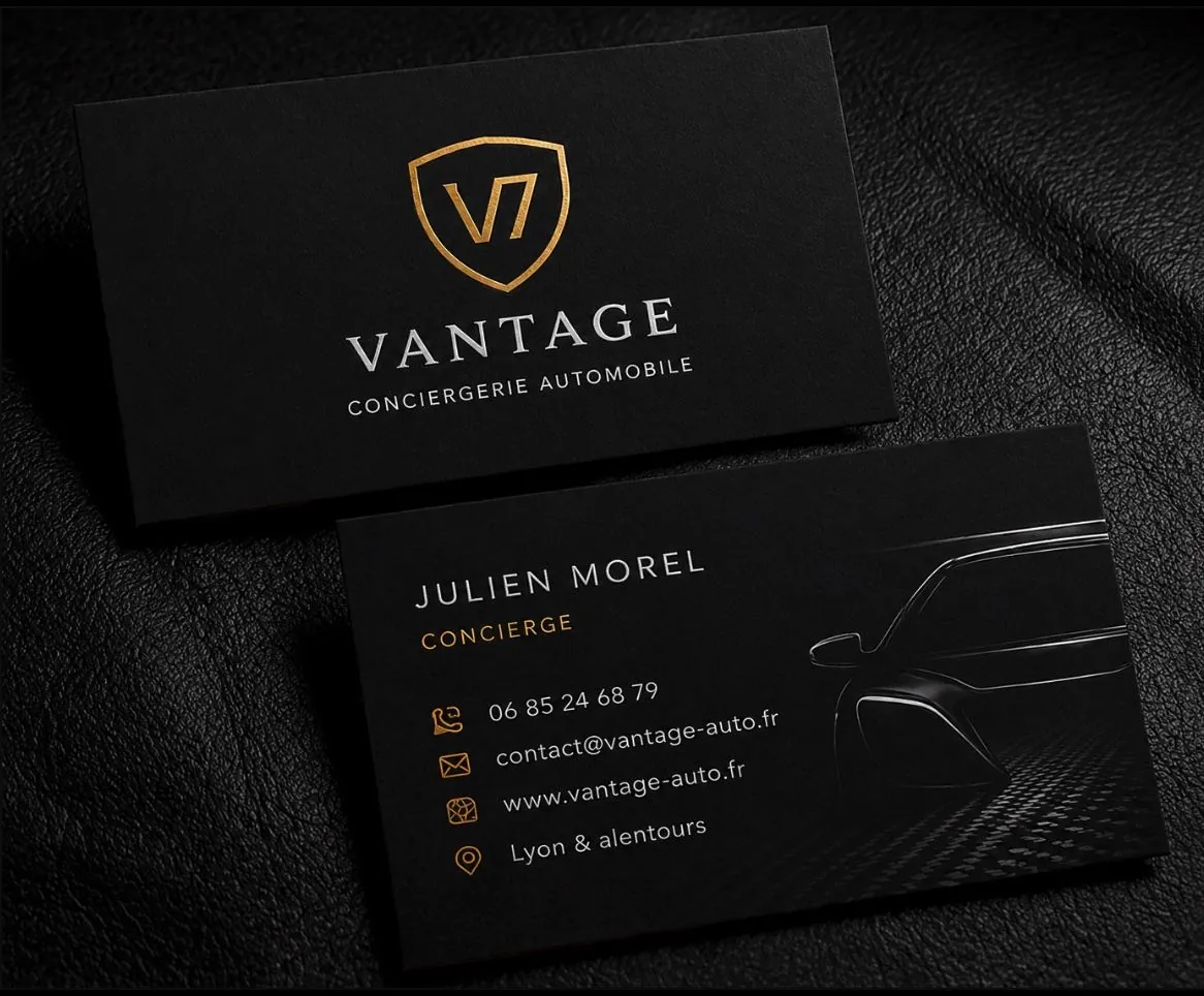 Vantage Conciergerie Automobile — carte de visite