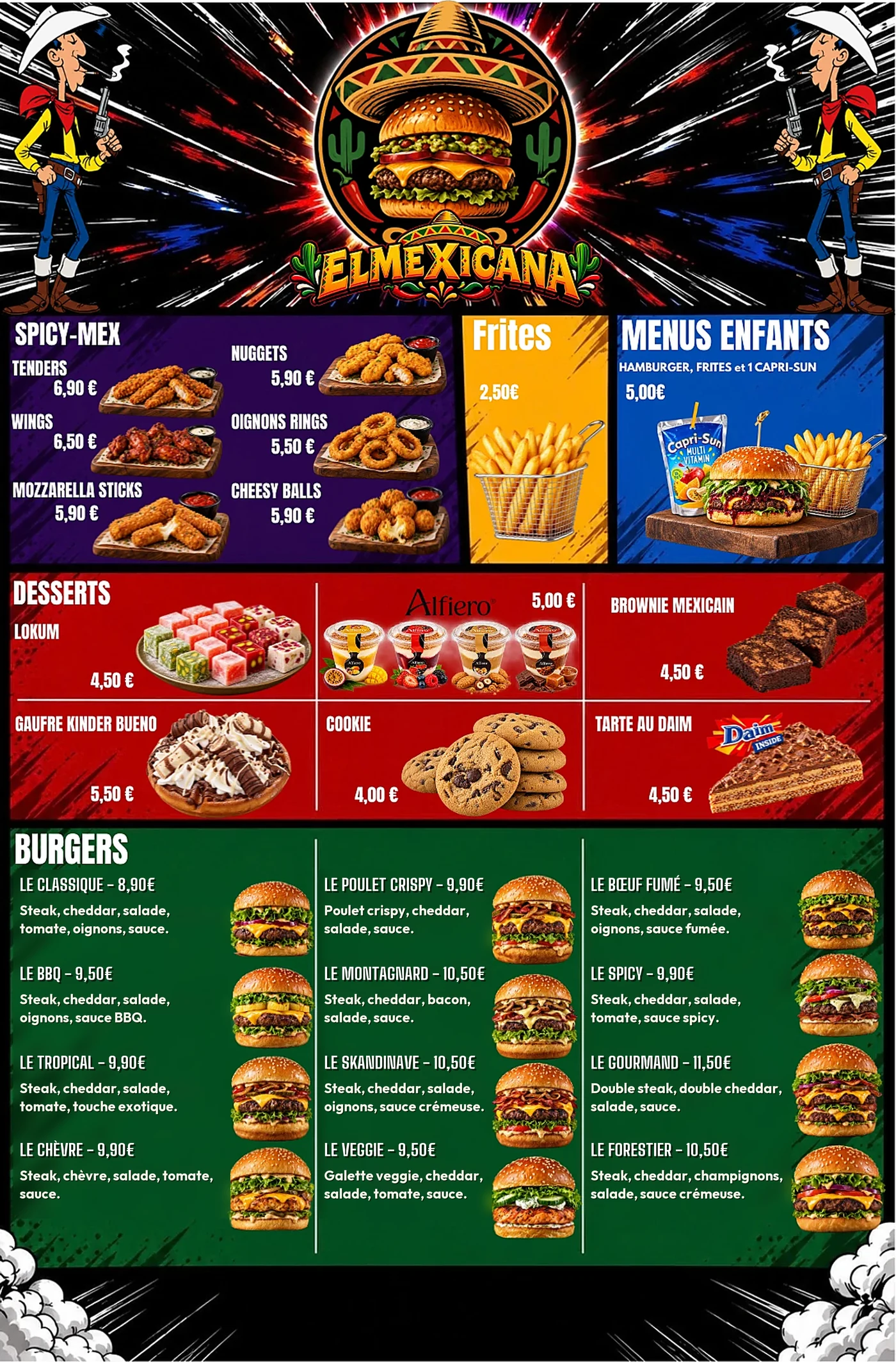 El Mexicana — menu