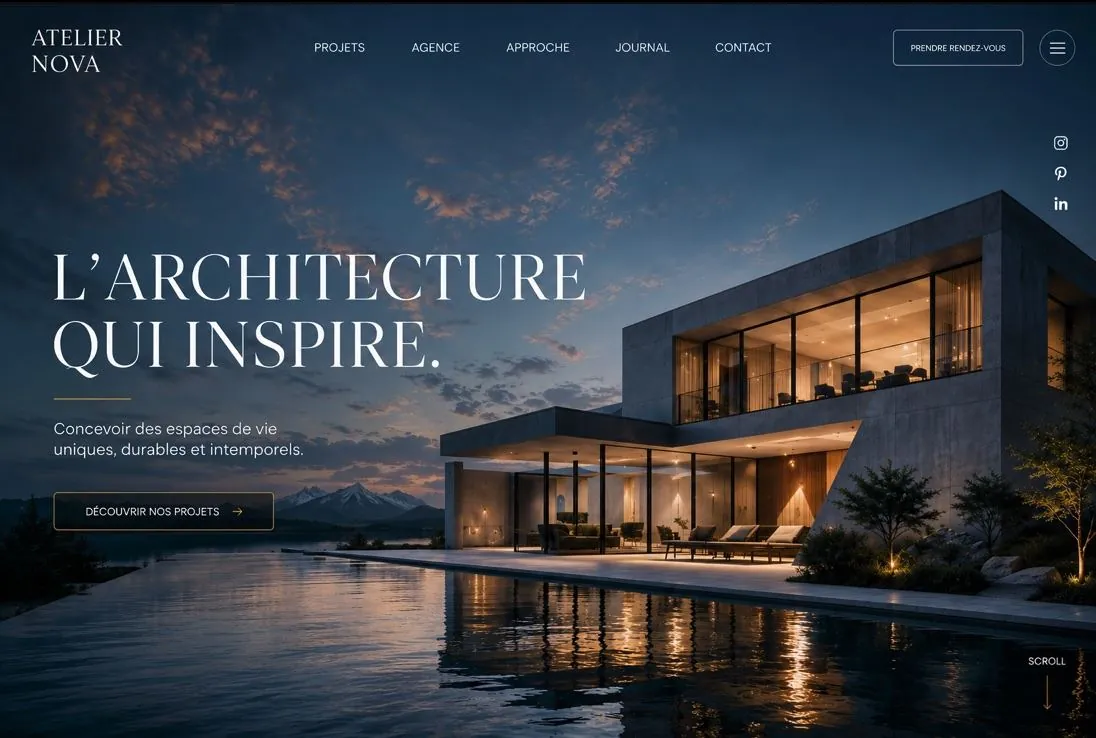 Atelier Nova — site internet